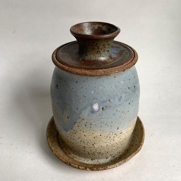 Honey Pot Lidded with Stick Pottery Handmade - Picture 6 of 6